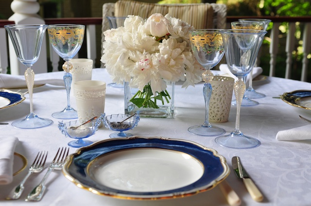 French Blue – Spode & Venetian Glass