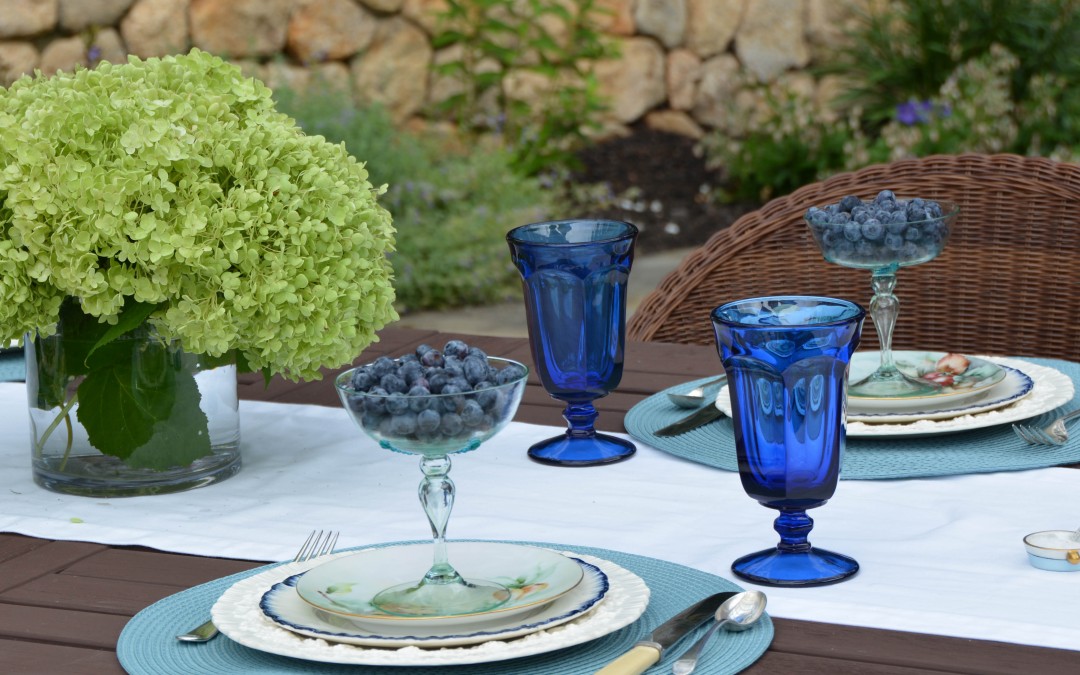 Shell Edged Creamware with Berry Plates
