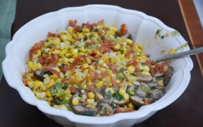 Corn, Mushroom, Leeks and Pancetta