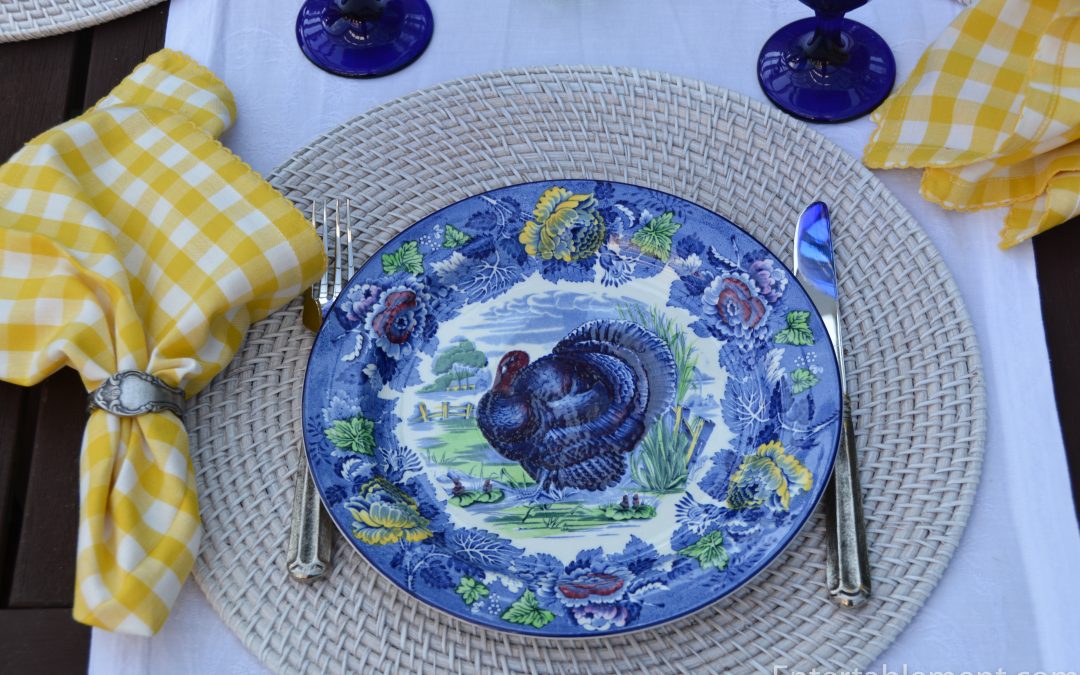 Burslem Turkey Cobalt Blue