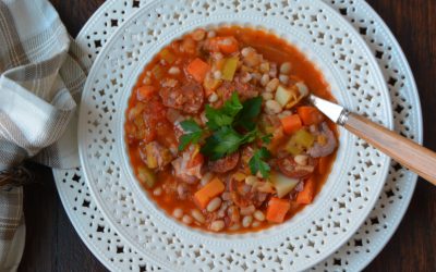 Flageolet Bean, Ham Hock & Chorizo Soup