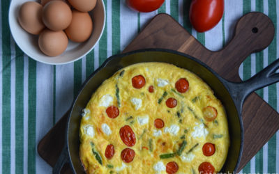 Asparagus, Tomato and Goat Cheese Frittata