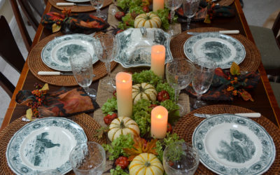 A Vibrant Fall Table with Mason’s Game Bird Green