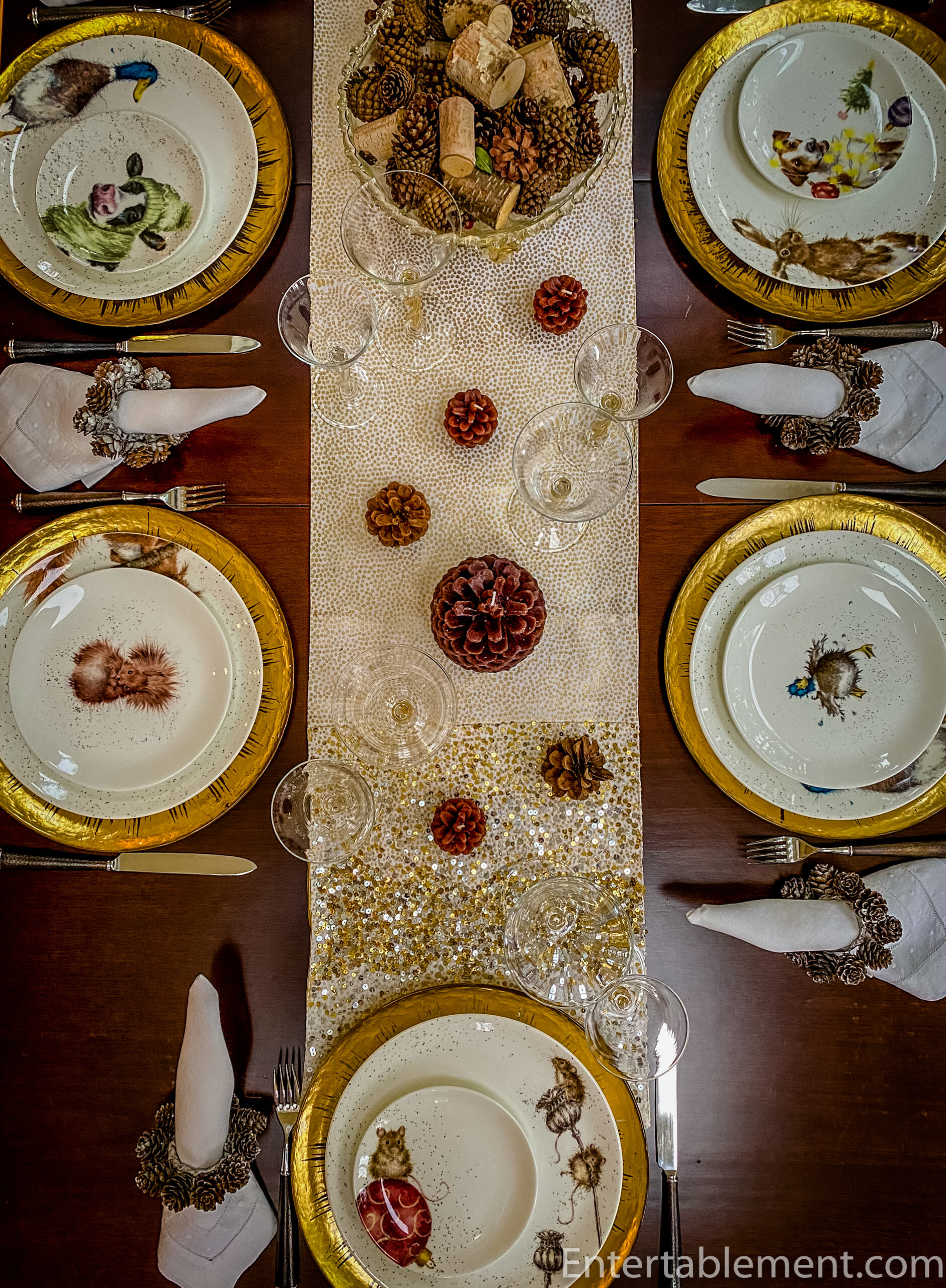Wrendale Designs - Vierkante plaat 'Woodland Party