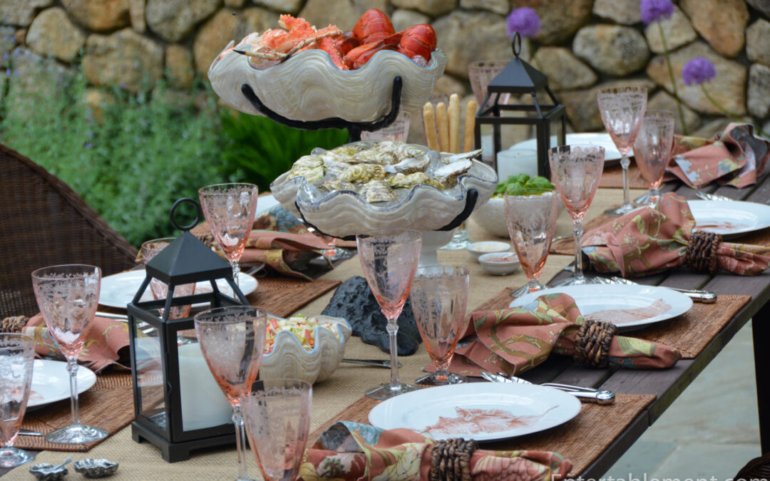 Outdoor Entertaining  with a Seafood Spread