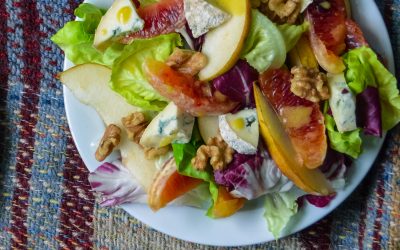Radicchio Pear Salad with Blood Oranges