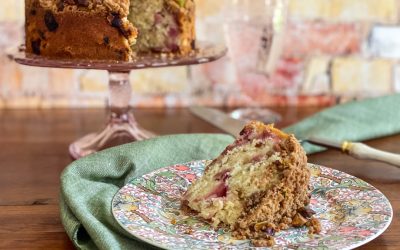 Ginger Rhubarb Coffee Cake