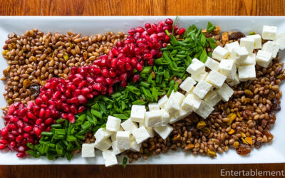 Black Barley Salad with Pomegranate and Feta Cheese