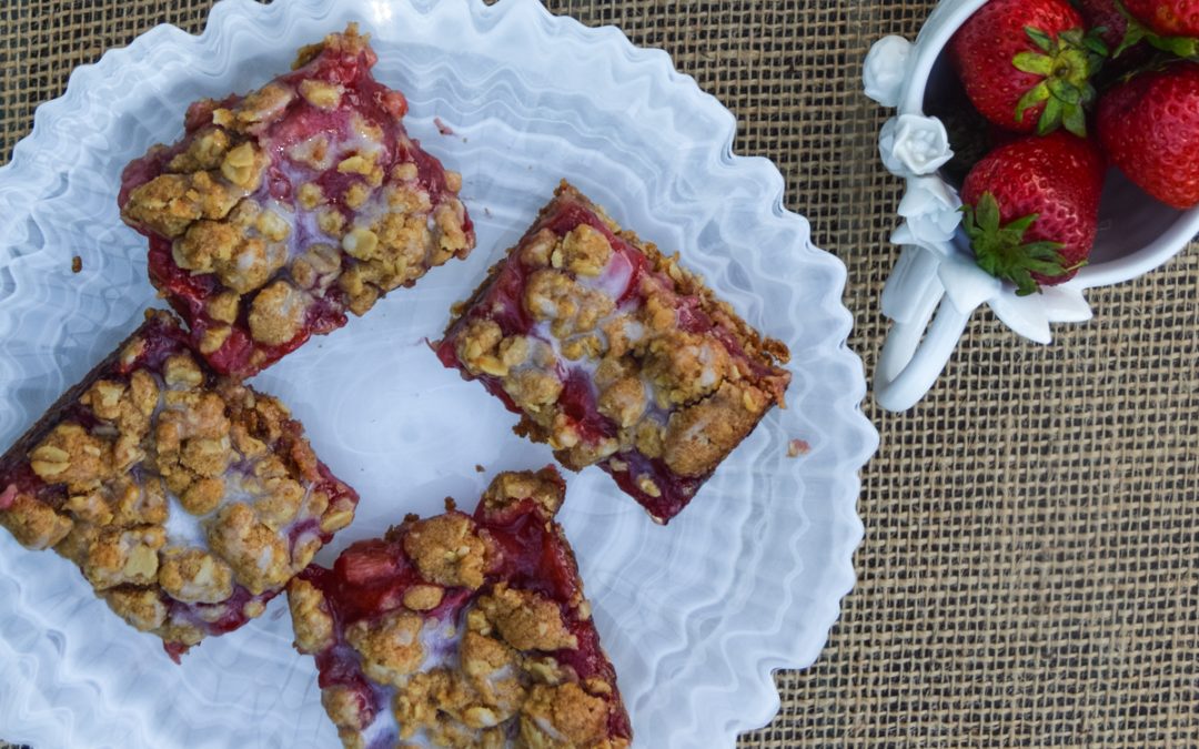 Rhubarb Strawberry Bars
