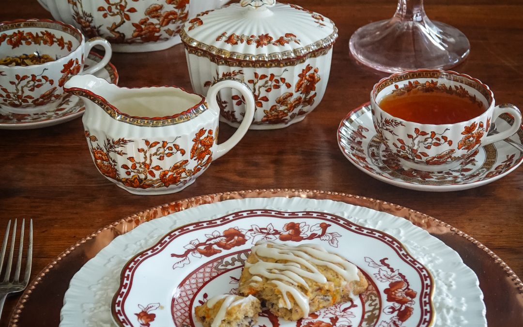 Carrot Cake Scones with Cream Cheese Drizzle