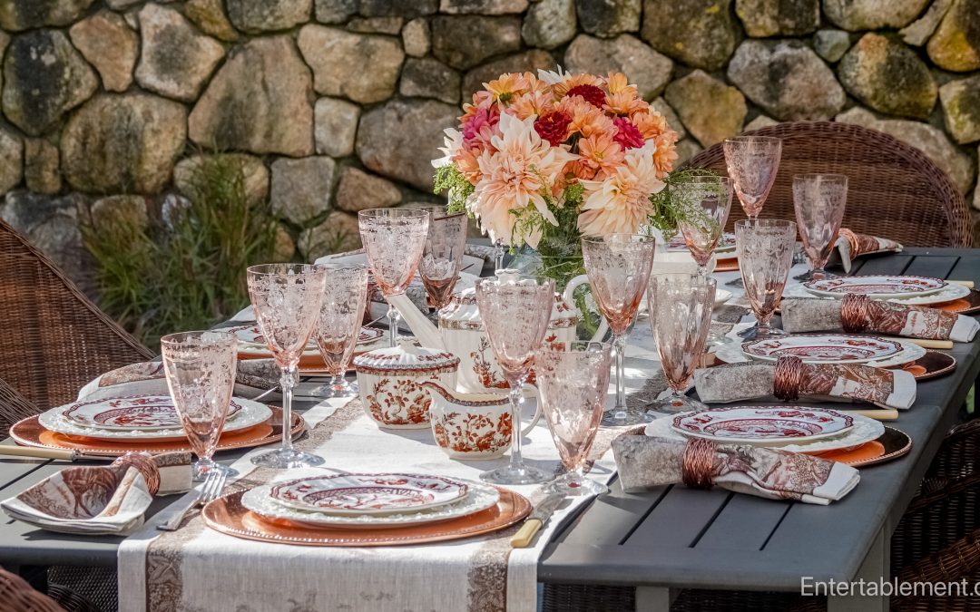 Dazzling Dahlias with Coalport Indian Tree