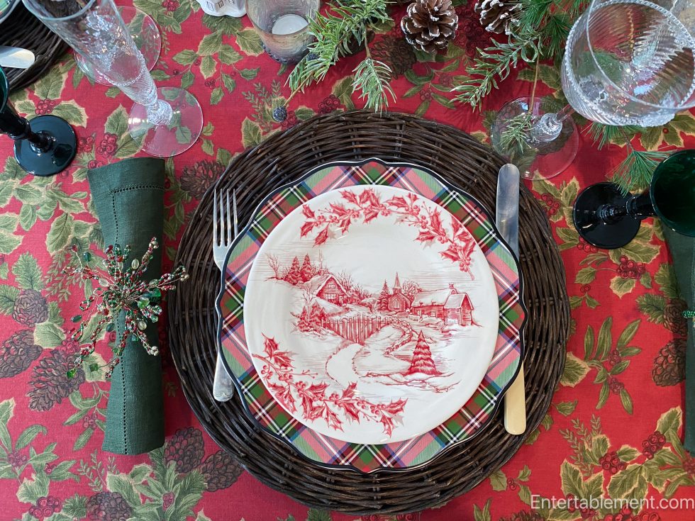 A Festive Colonial Era Table with Snowland Village - Entertablement