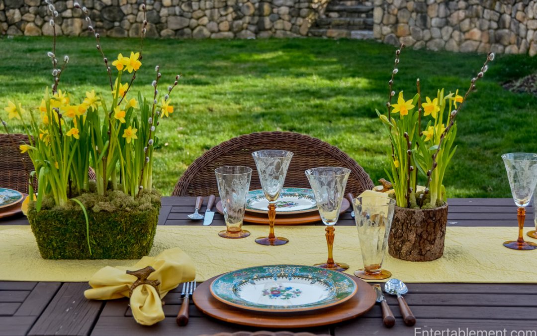 Spring Splendour with Johnson Brothers’ Garfield (Pareek) and Julia Amber Stemware