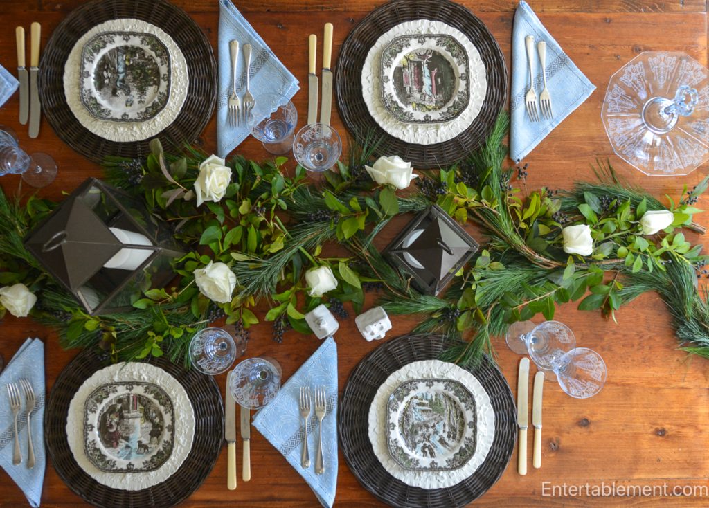 Various inexpensive patterned salad and dessert plates adding playful accents to the table