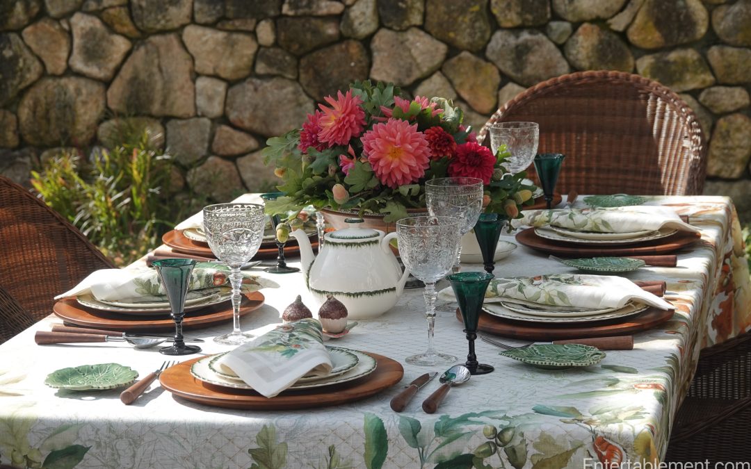 Chestnuts, Acorns and Dahlias—A Table on the Cusp of Autumn